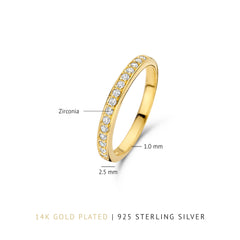 Parte Di Me Santa Maria della Base 925 sterling Silver gold plated Ring PDM33049-60
