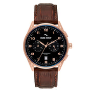Mats Meier Mont Vélan Chrono Zwart/Bruin horloge MM10001