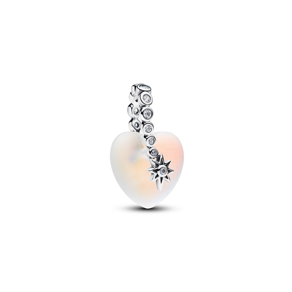 Pandora Moments 925 Sterling Silver Shooting Star & Heart Dangle Charm 794143C01