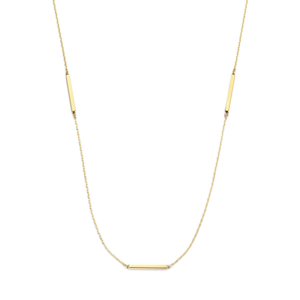 Le Marais Jolie 14 karaat gouden ketting met 3 staafjes