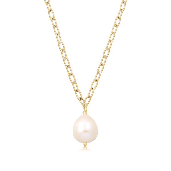 Elli 925 Sterling Silver Pearl Necklace with Pearl 2004-BF-0007727-001