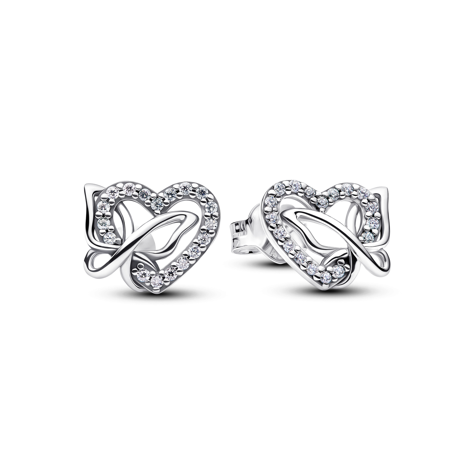 Pandora Moments Entwined Heart & Butterfly Stud Earrings 294476C01