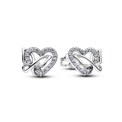 Pandora Moments Entwined Heart & Butterfly Stud Earrings 294476C01