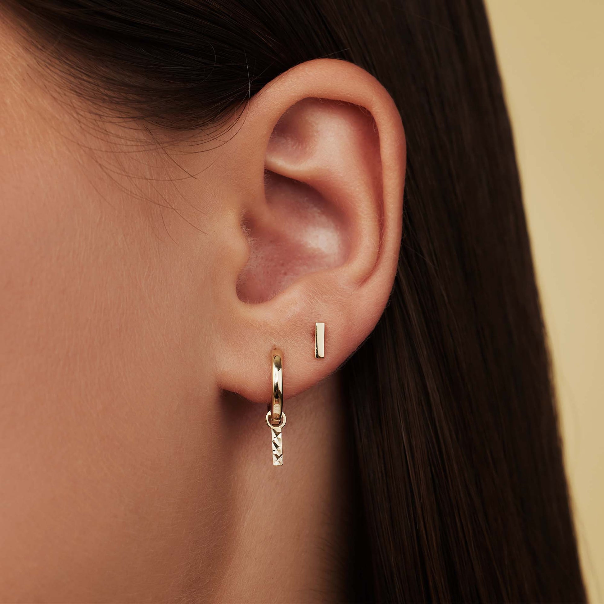 Isabel Bernard Rivoli Laura 14 Carat Golden Hoop Earrings IB360151