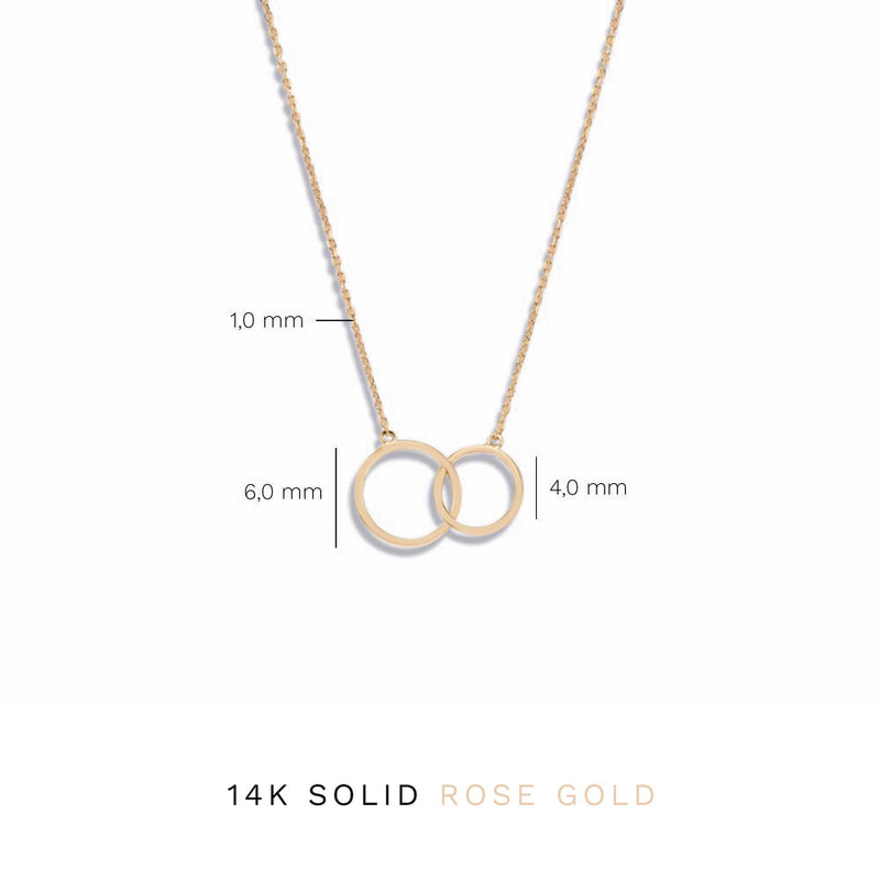 Isabel Bernard La Concorde Loulou 14 Karaat Rosé Gouden Collier IB340141 (Lengte: 40.00-44.00 cm)-zoom-
