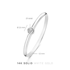 Isabel Bernard De La Paix Inaya 14 Carat Whitegold Ring | diamond 0.01 ct | IBD330026-48