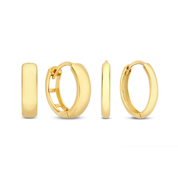 Cadeau d'Isabel 14 karaat gouden oorbellen set