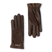 Isabel Bernard Isabel Bernard Honoré Marcelia donkerbruine suède leren handschoenen van geitenleer IB67001-131-6.5