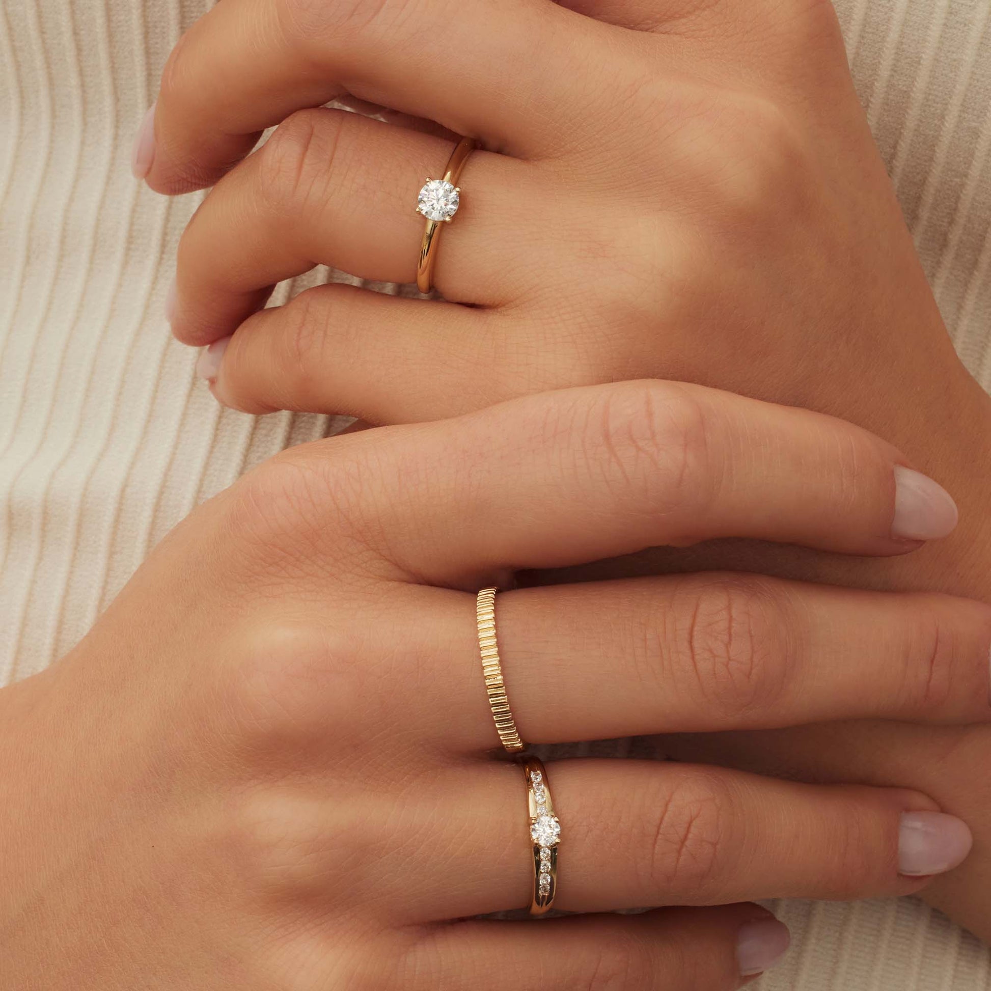 Isabel Bernard Rivoli L'Abbaye 14 Carat Gold Ring IB330005-50