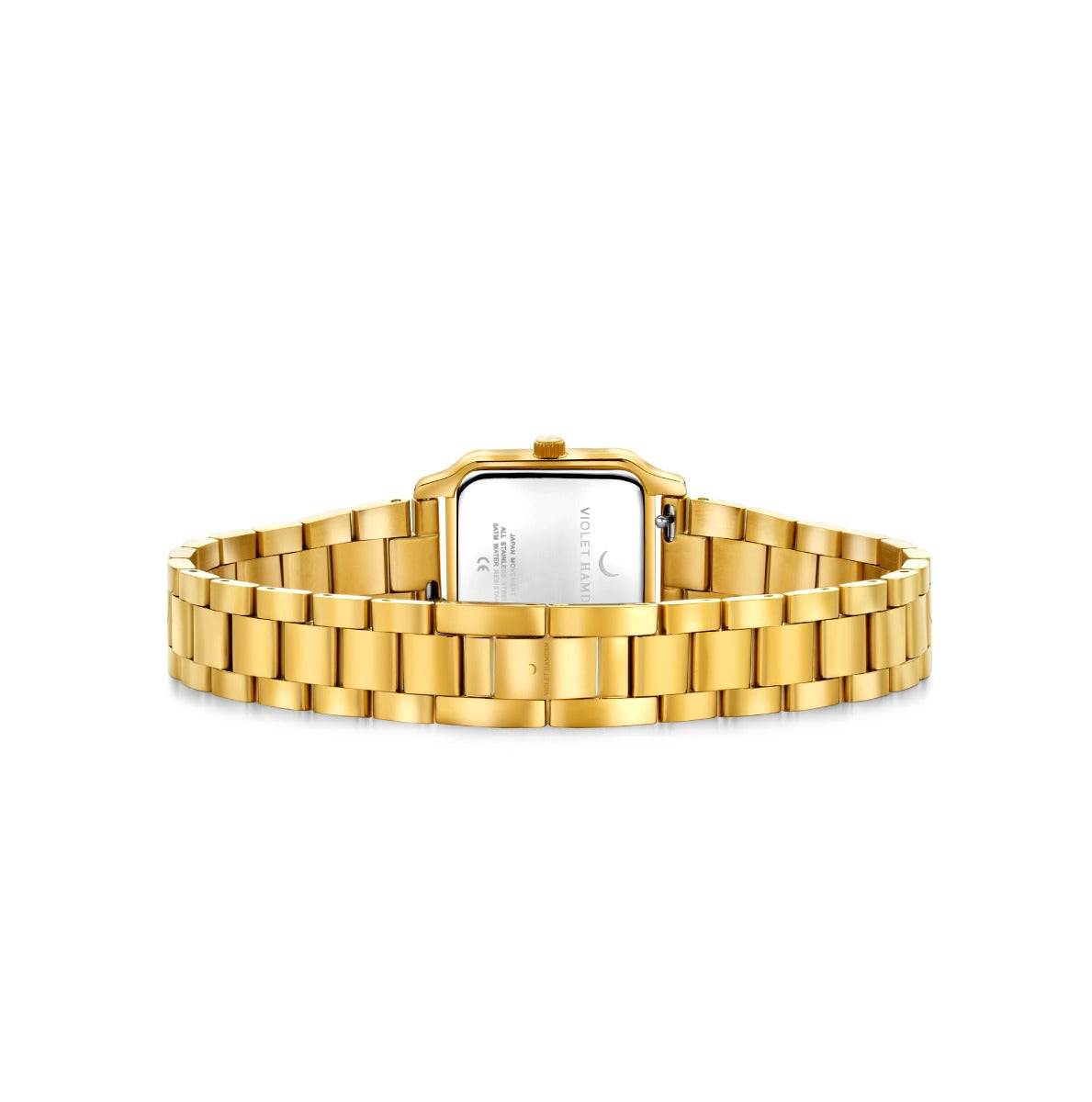 Violet Hamden Dawn Base Square Women's Watch Gold Coloured and Green VH09041