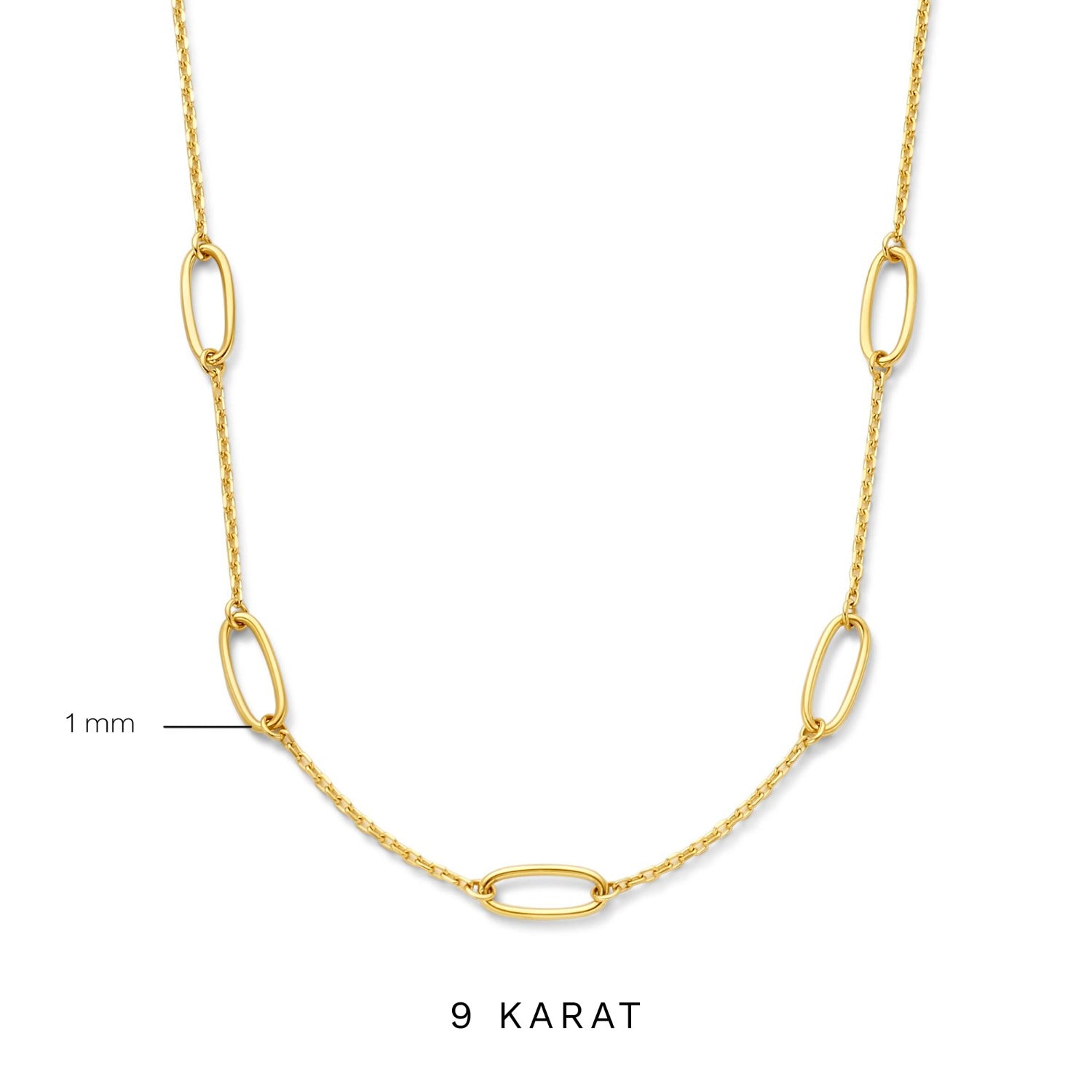 Beloro Jewels Regalo d'Amore 9 karat gold necklace and bracelet gift set BO90030