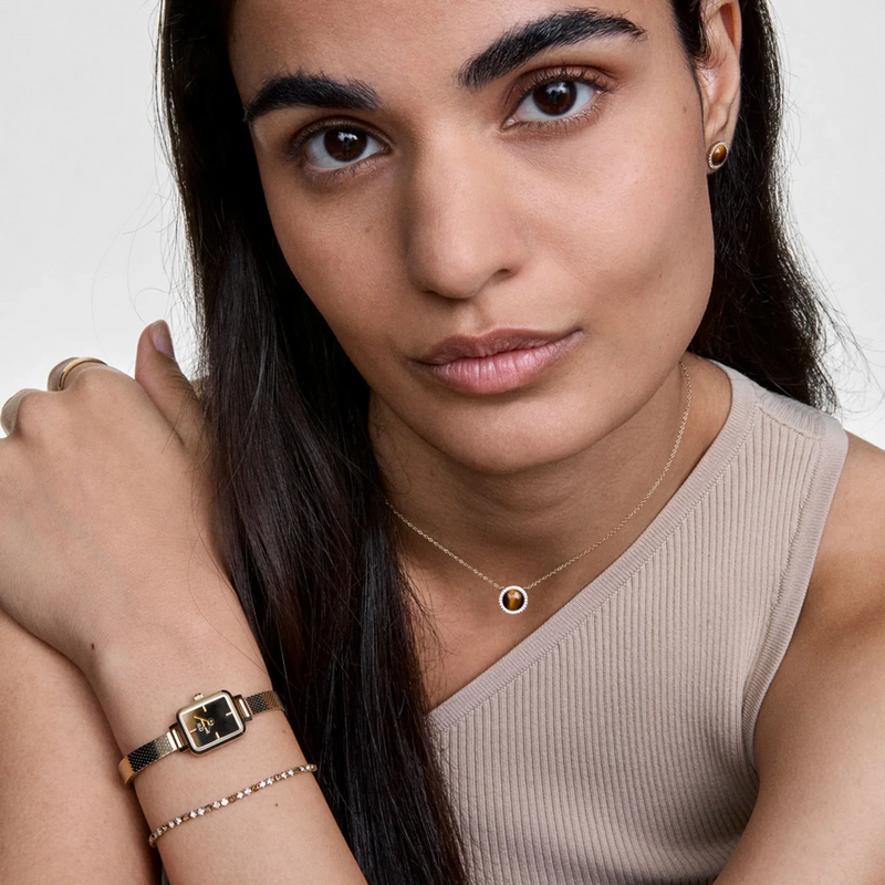 Daniel Wellington Petite&Quadro Mini Reflection Gold Women's Watch DW00100801-zoom-