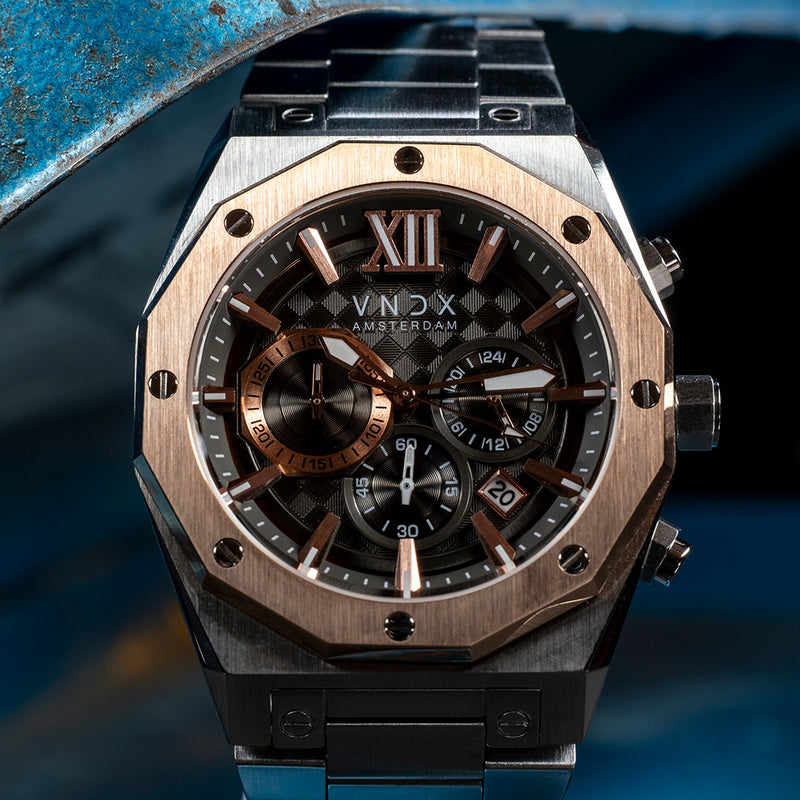 VNDX Wise Man Staal Heren Horloge 2003-MS11885-TR-zoom-