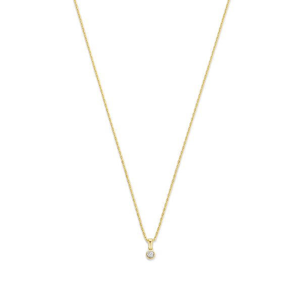 De la Paix Inaya 14 karaat gouden ketting met diamant 0.01 karaat