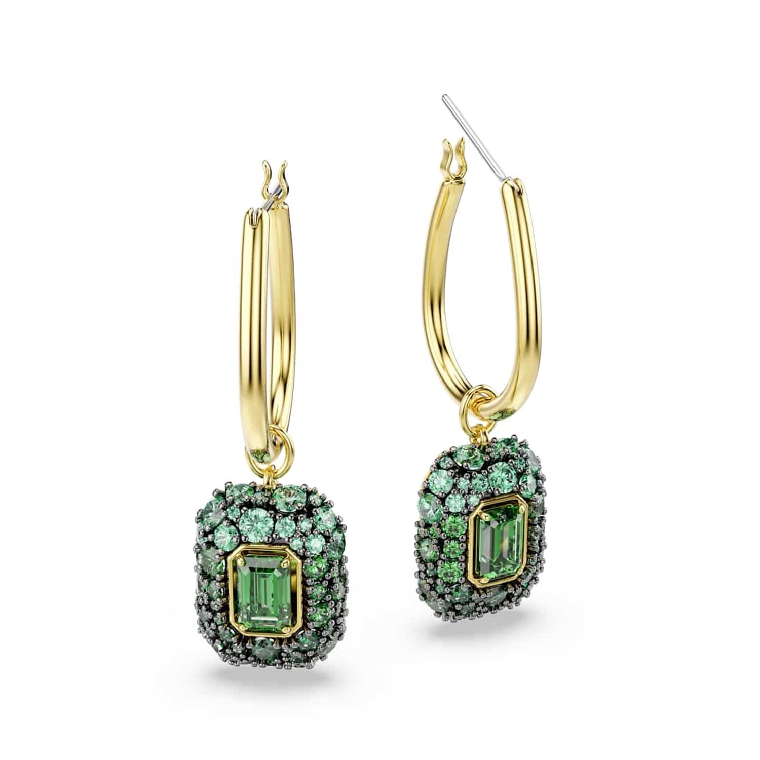 Swarovski Sublima Glam Gold-Tone Earrings with Green Crystal 5752890