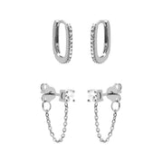 Karma 925 Sterling Silver Sun Kissed Earparty EPV22S