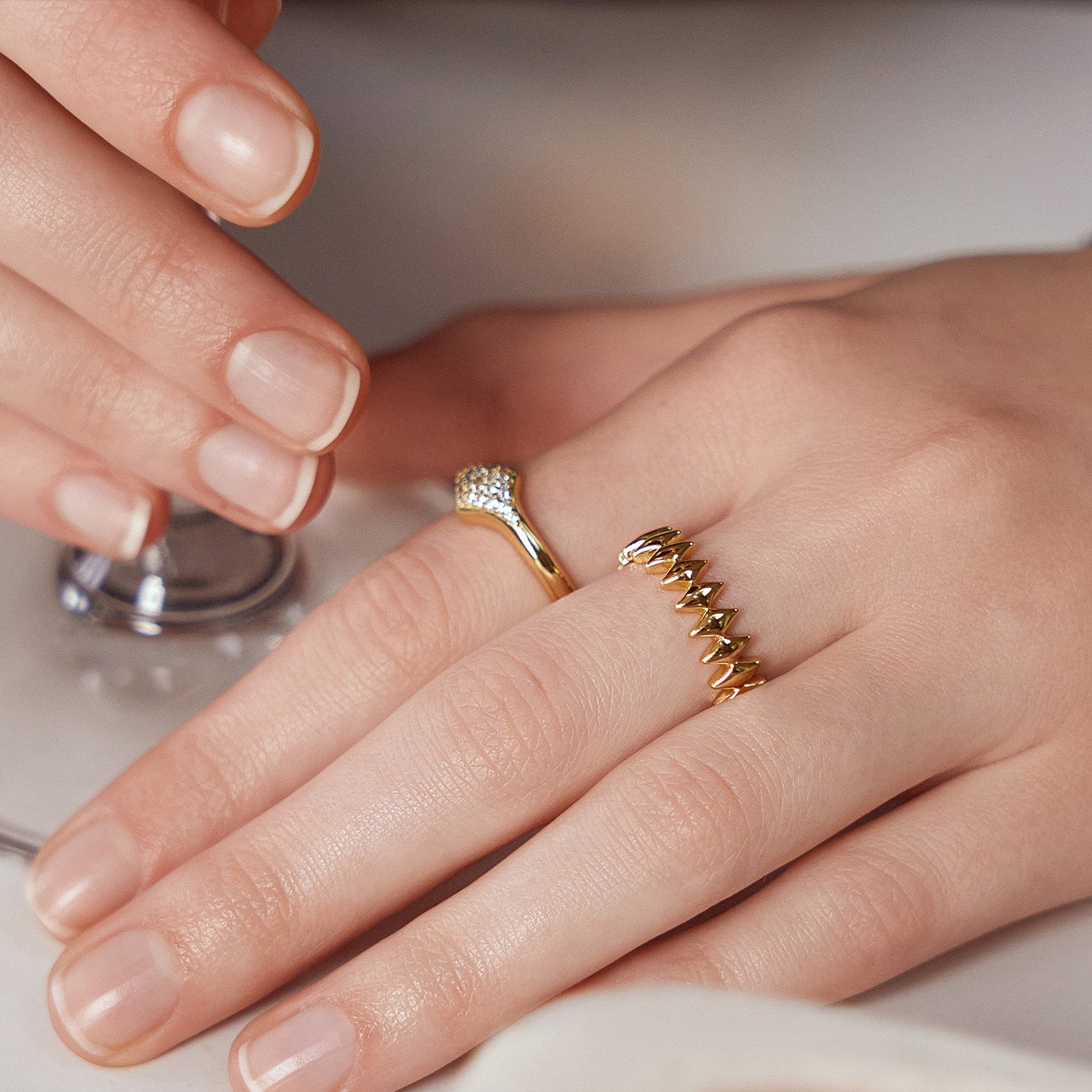 Ania Haie Ania Haie Dusk Divas 925 Sterling Silver Ring 2002-AH-R061-04G52