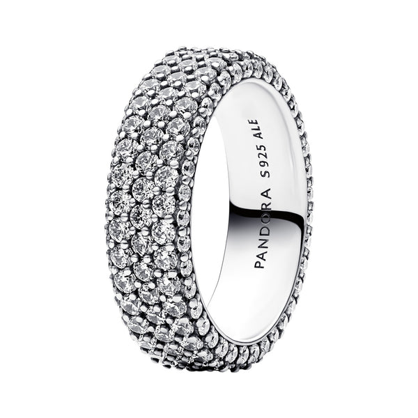 Pandora Timeless 925 Sterling Silver Pavé Triple-row Ring 192634C01-58