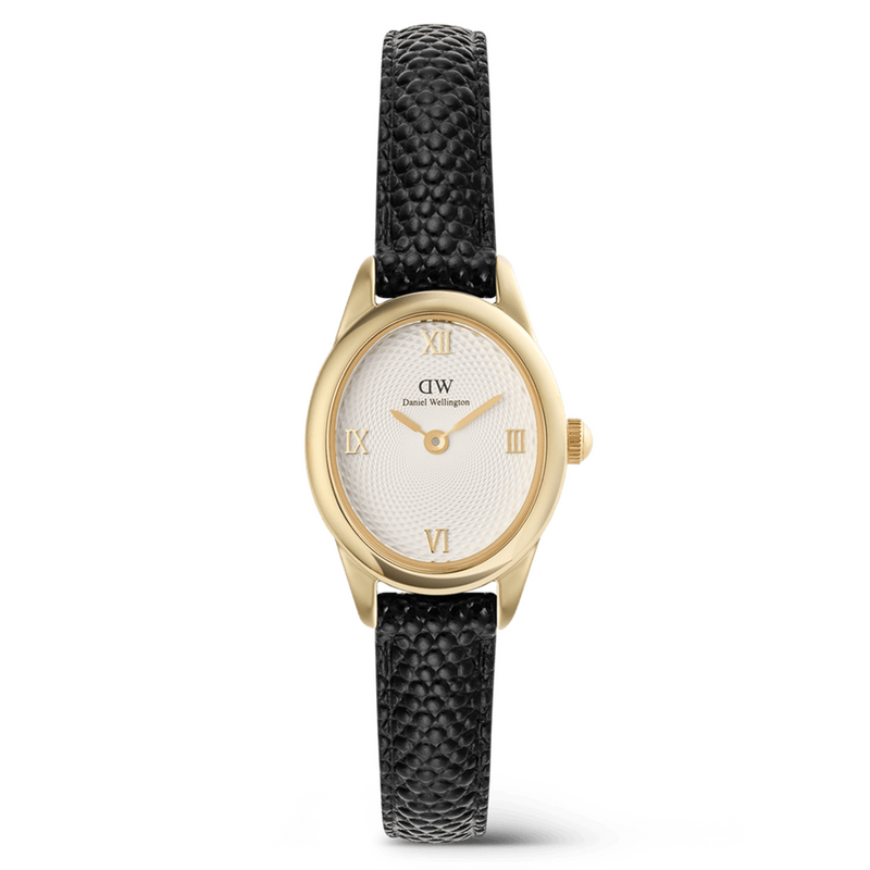 Daniel Wellington Ophelia Mini Black Lizard Goudkleurig Dameshorloge DW00100890-zoom-