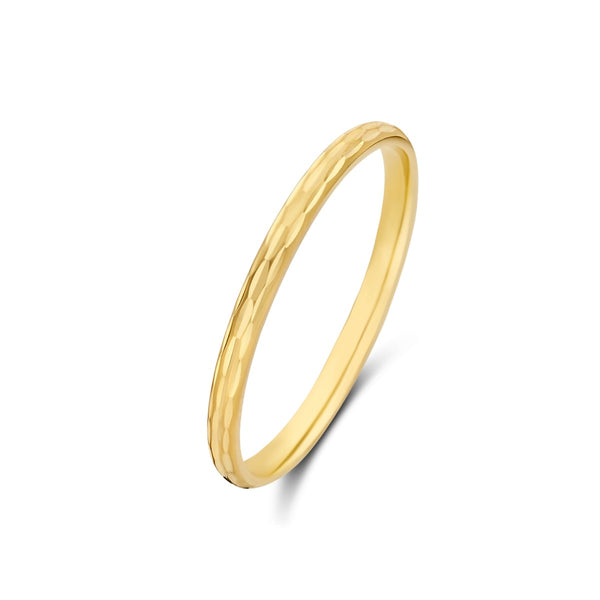 Rivoli Laura 14 karaat gouden ring met diamond cut