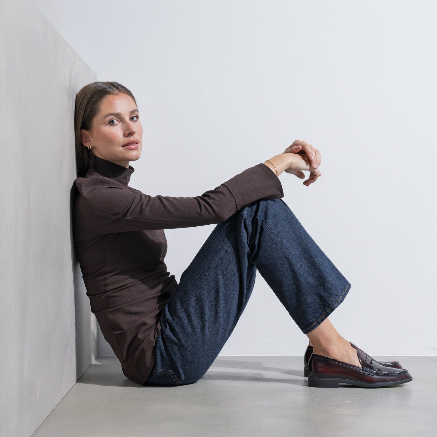 Isabel Bernard Vendôme Blandine Bordeaux Spazzolato Leather Loafers IB51015-652-39