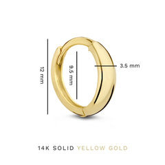 Isabel Bernard Rivoli Morgane 14 Carat Golden Hoop Earrings IB360247
