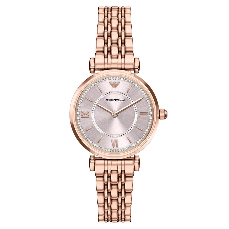 Emporio Armani Round Pink Dial Watch AR11767-zoom-