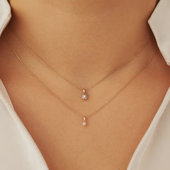 Isabel Bernard De La Paix Inaya 14 Carat Golden Necklace | diamond 0.03 ct | IBD350019