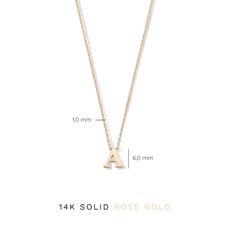 Isabel Bernard La Concorde Chloé 14 Karaat Rosé Gouden Initial Ketting IB340062-A-zoom-