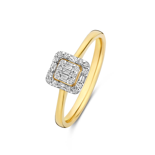 De la Paix Elena 14 karaat gouden ring met diamant 0.18 karaat