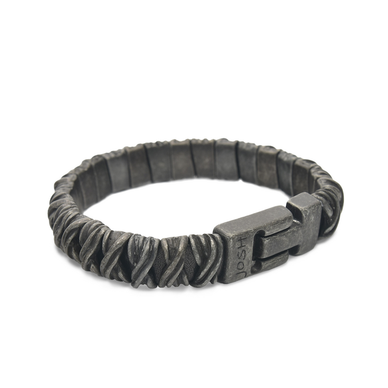 Josh Black Alloy Bracelet 03441VB/NCLR/LME-zoom-