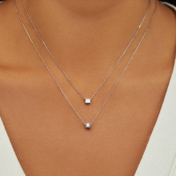 Isabel Bernard Saint Germain Felie 14 Karaat Witgouden Kubus Bedel IB350048-zoom-