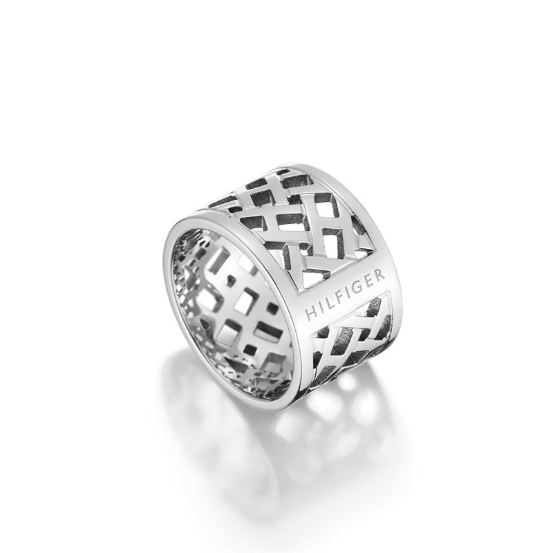 Tommy Hilfiger RVS Ring 2002-TJ2700743C-zoom-