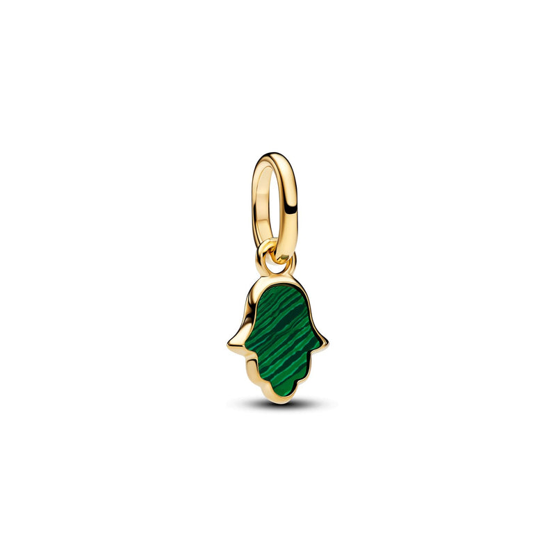 Pandora ME Verguld Green Hamsa Hand Mini Hangende Bedel 764612C01-zoom-