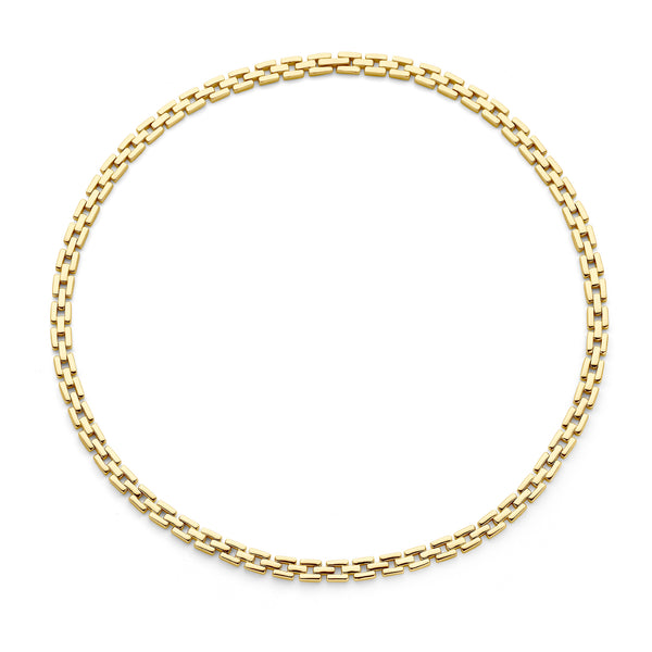 Parte Di Me Bibbiena Poppi Dante 925 Sterling Silver Gold Plated Link Necklace PDM34090