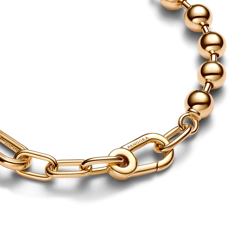 Pandora Me Bead & Link Chain Bracelet 562793C00-4with14 Carat Gold Plating-zoom-