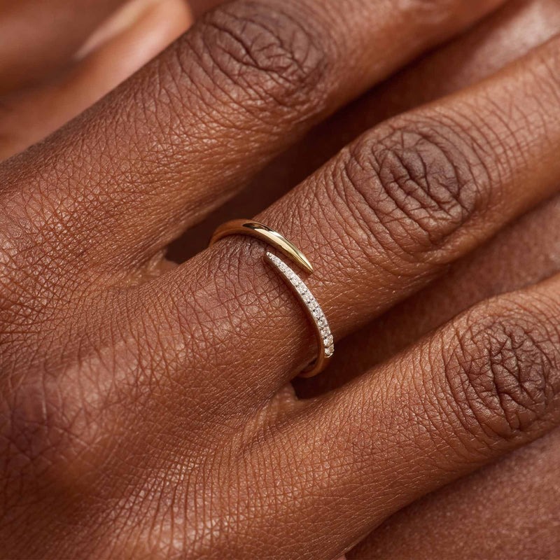 Isabel Bernard De la Paix Flavie 14 karaat gouden ring met diamant 0.08 ct IBD330034-54-zoom-