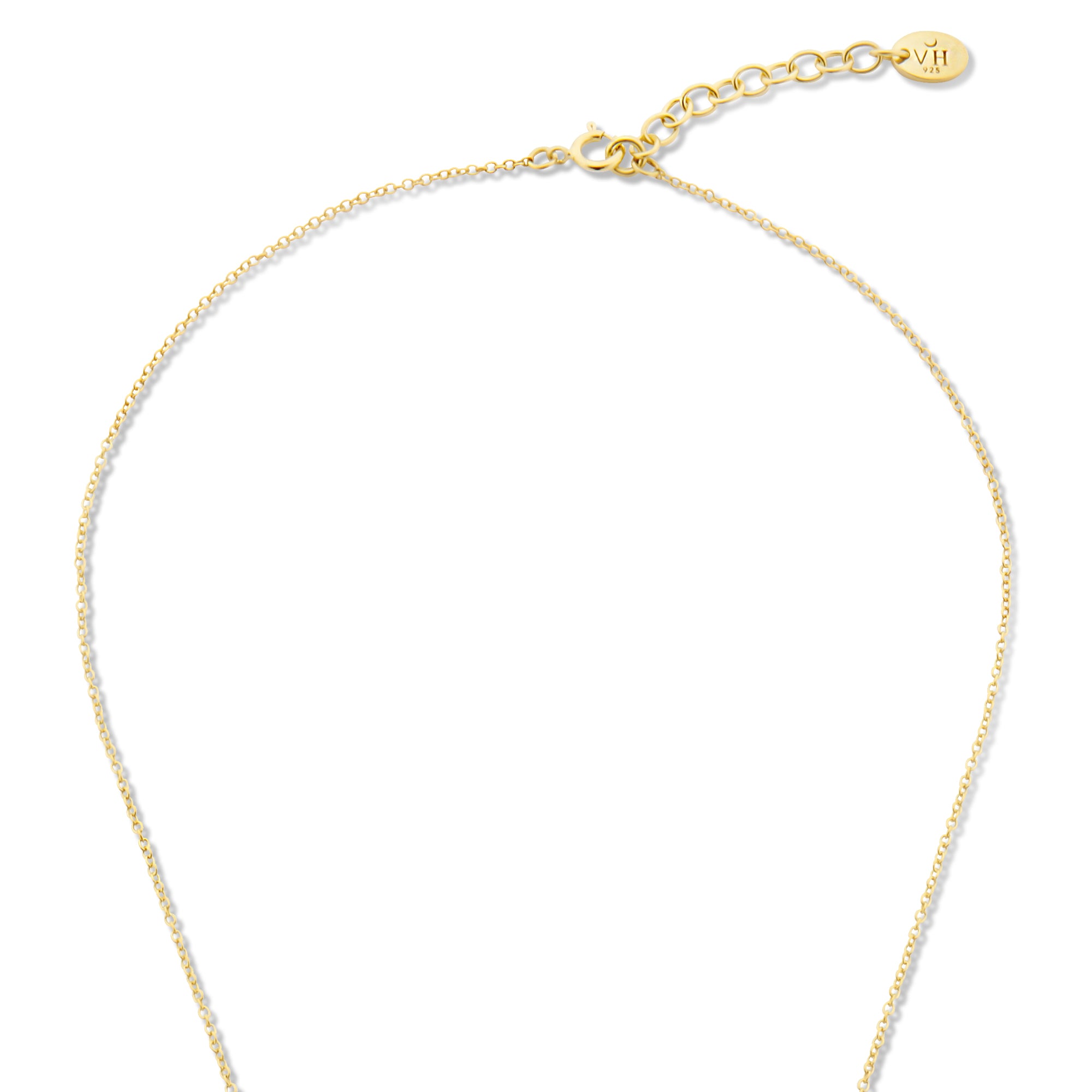 Violet Hamden Venus 925 Sterling Silver Gold-coloured Necklace with Birthflower VH340025-AUG