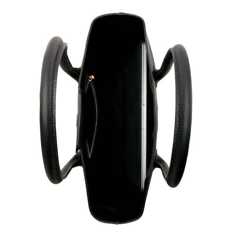 Isabel Bernard Honoré Lysanne Zwarte Kalfsleren Shopper IB25022-zoom-