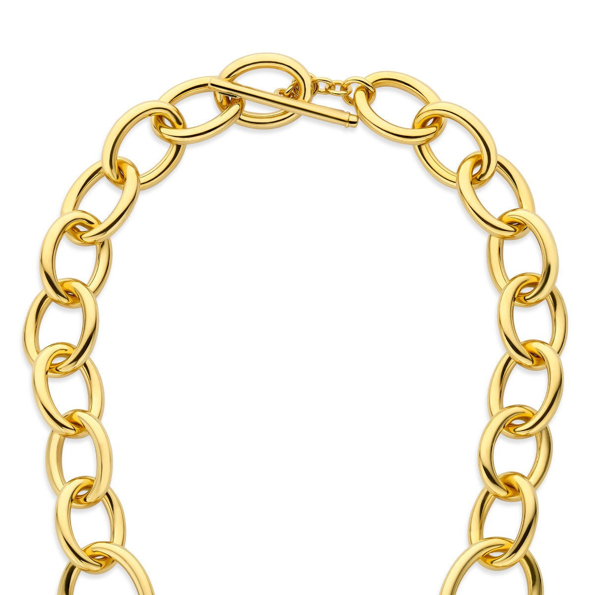 Parte Di Me Bibbiena Poppi Adriane 925 Sterling Silver Gold Plated Link Necklace PDM34100