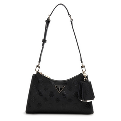 Guess Cresidia Black Logo Top Zip Shoulder Bag HWPD98-88180-BLO