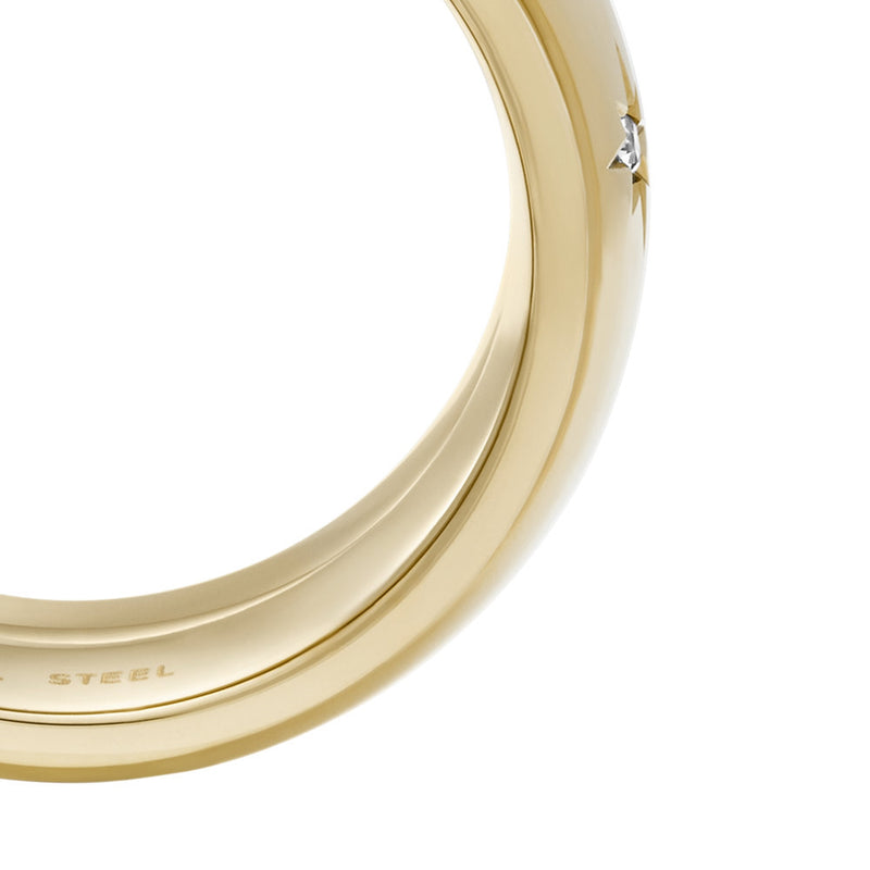 Fossil Sadie Gold Coloured Ring JF048357107-zoom-