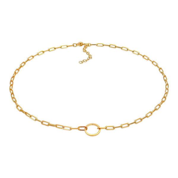 Elli 925 Sterling Silver Link Chain Necklace 2004-BF-0008188-001