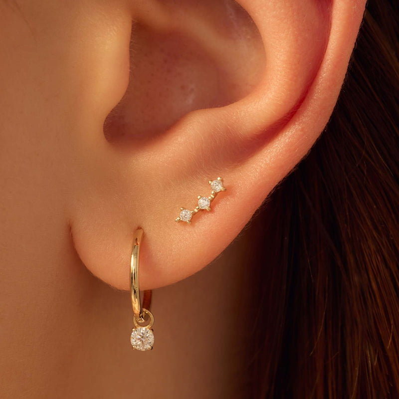 Beloro Jewels Monte Napoleone Mea 9 Karaat Oorknoppen met Zirkonia BO360085-zoom-