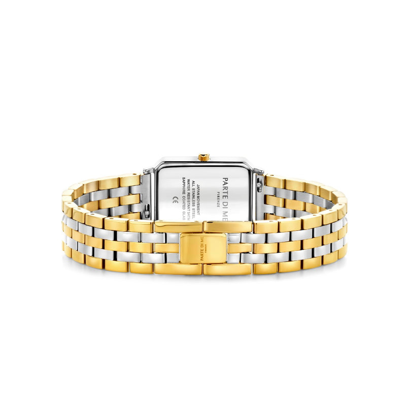 Parte di Me Orologio rechthoekig dameshorloge goud- en zilverkleurig PDM09026-zoom-
