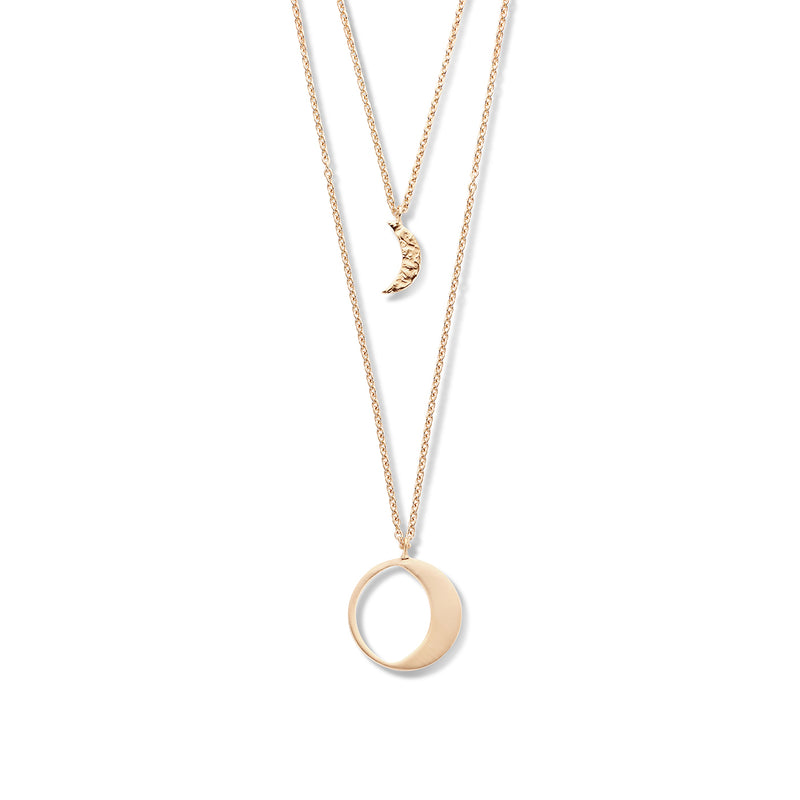 Violet Hamden Luna 925 Sterling Zilveren Roségoud Plated Ketting met Manen VH10105-zoom-