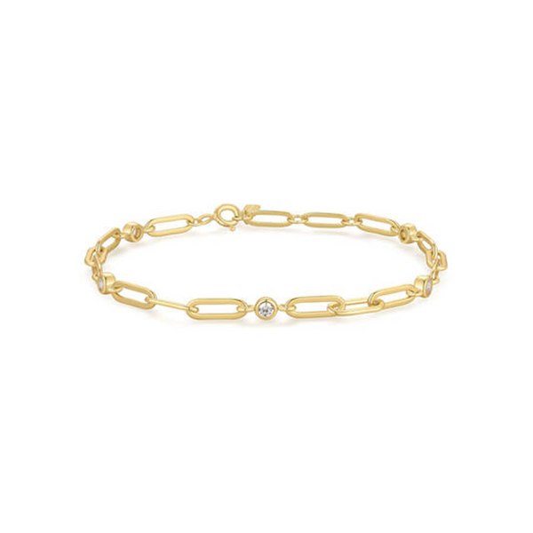 Ania Haie Reimaginer Gold Coloured Paper Clip Chain Bracelet AH-B069-01G