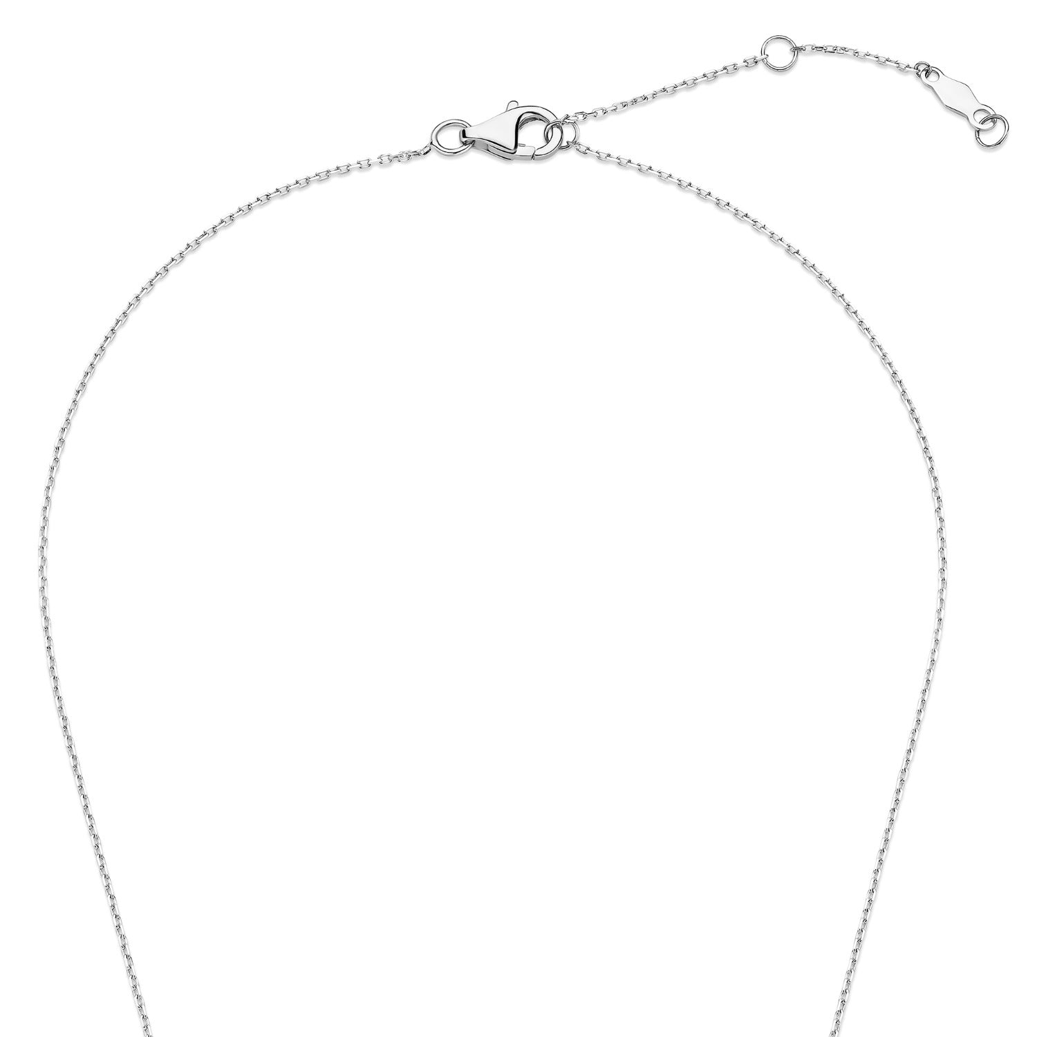 Isabel Bernard De la Paix Emily 14 Carat Whitegold Necklace | diamond 0.05 ct | IBD350014