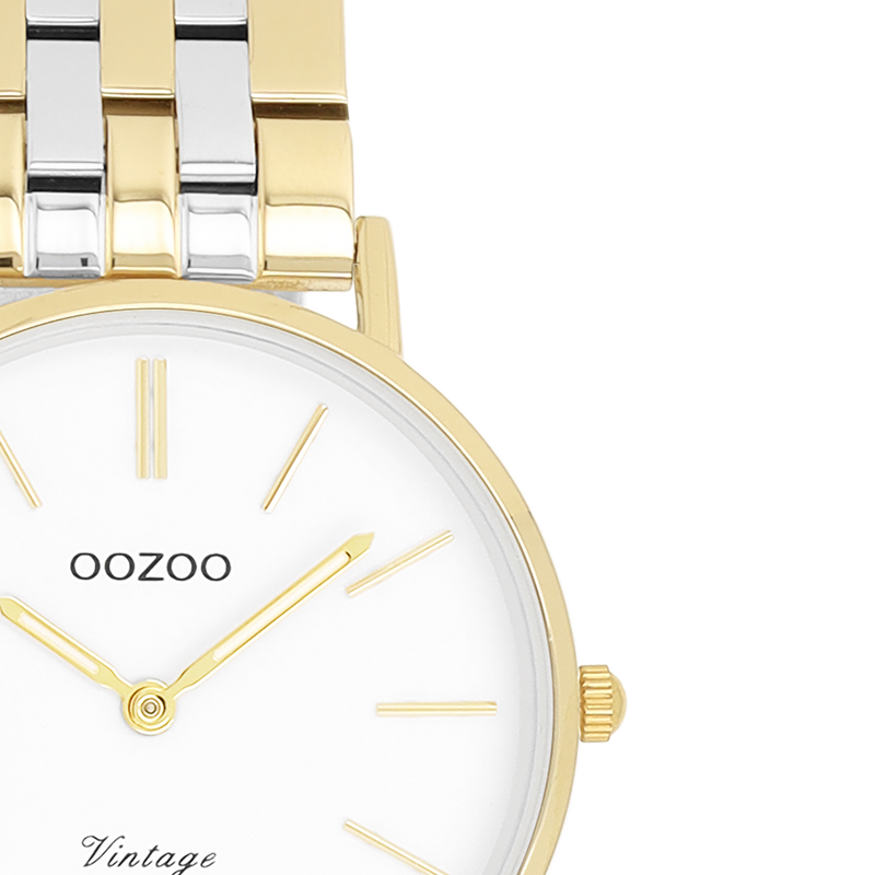 OOZOO Vintage Gold and White Women's Watch C20407-zoom-