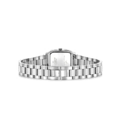 Violet Hamden Dawn Base Square Women's Watch Silver Coloured and Black VH09042